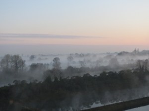Early morning mist over Home Park